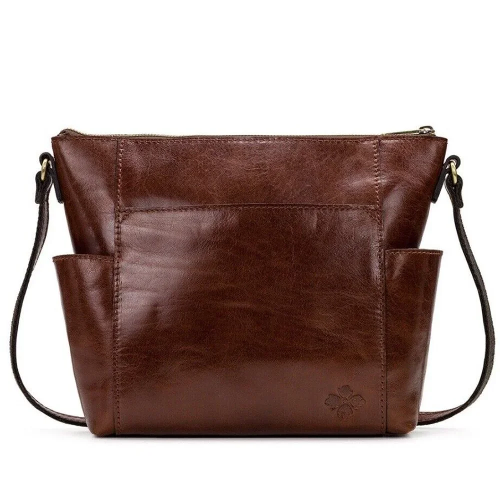 Patricia Nash AVELEY TOTE British Tan Tooled Leather Purse Bag - Picture 2 of 12